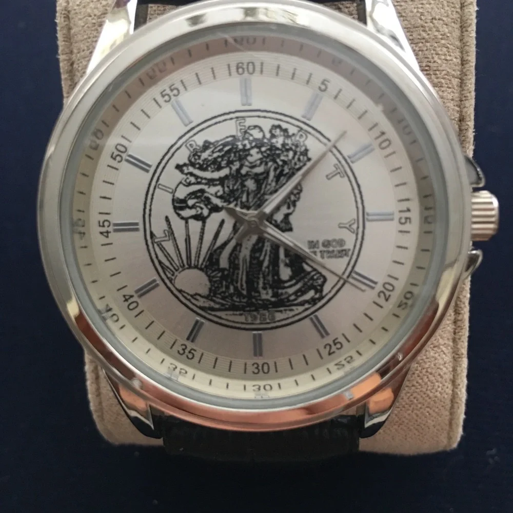 Silver and Black Wrist Watch
